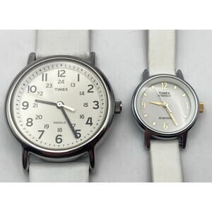 Timex His and Hers Indiglo Watches Men Women - Adjustable Bands - New Batteries